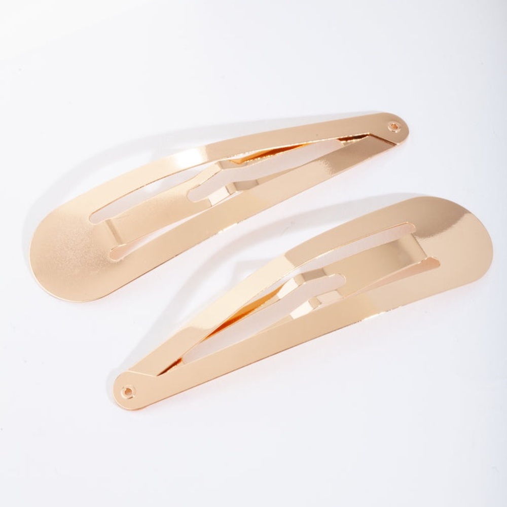 NWT H&M Large Metallic Goldtone Hair Clips